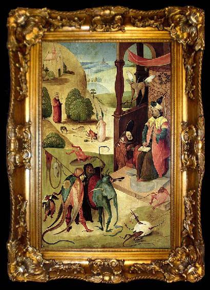 framed  Hieronymus Bosch Saint James and the magician Hermogenes., ta009-2